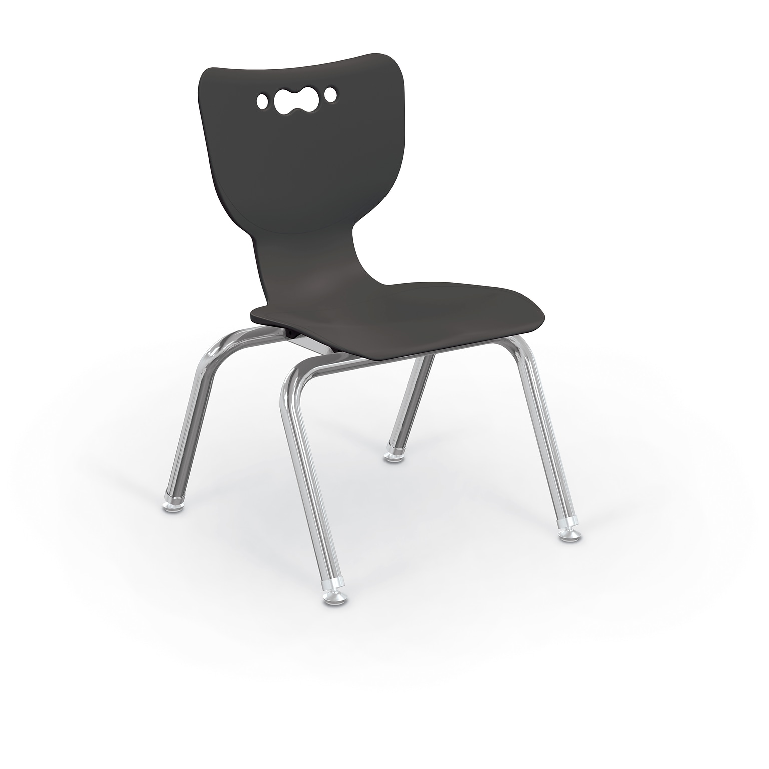 MooreCo 12 Hierarchy Student Chair with 4 Legs, Black/Chrome Base (703673595292)