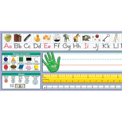 North Star Teacher Resources Primary Traditional Manuscript Desk Plate, 4" x 17.5", 36/Pack (NST9040)