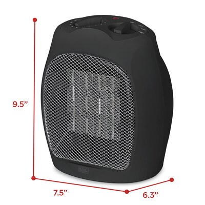 Black & Decker 1500-Watt Portable Ceramic Electric Heater, Black (BHDC500B46)