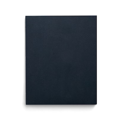 Staples Smooth 2-Pocket Paper Folder with Fasteners, Navy, 25/Box (50780/27547-CC)