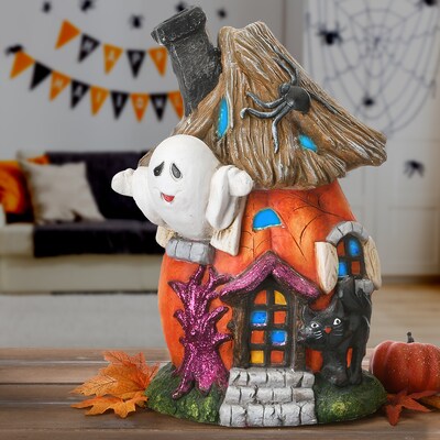National Tree Company 18 Pumpkin Haunted House with LED Light (PG11-FJ17745)