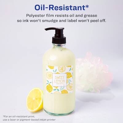 Avery Laser/Inkjet Multipurpose Labels, White, 4 Labels/Sheet, 100 Sheets/Pack (94100)