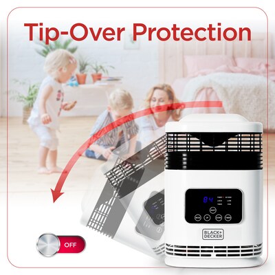 Black & Decker 1500-Watt Portable Ceramic Electric Heater, White (BH1607)