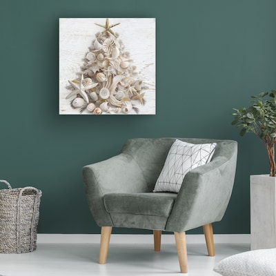 Trademark Fine Art Sasha Seaside Christmas I Canvas Art, 24" x 24" (ALI67654-C2424G)