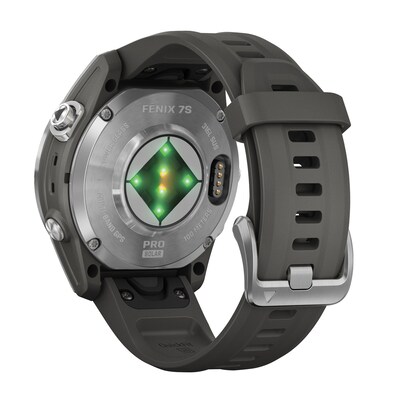 Garmin fenix 7S Pro Solar Edition Smartwatch, 42-mm, Steel Bezel with Graphite Band (010-02776-00)