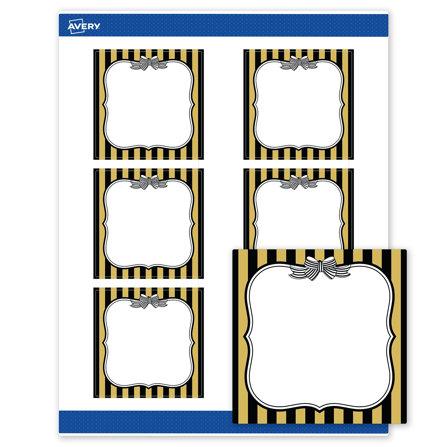 Avery Square Laser/Inkjet Multipurpose Labels, 3 x 3, White, 60/Pack (19479370942)