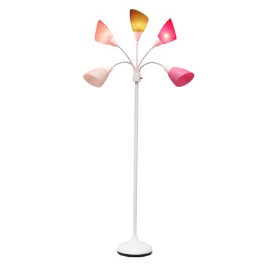 Simple Designs 67" Floor Lamp with Cone Shades (LF2006-WPG)