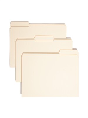 Smead File Folder, Reinforced 1/3-Cut Tab, 1-1/2 Expansion, Letter Size, Manila, 50/Box (10405)