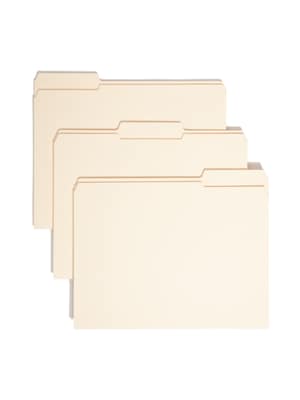 Smead File Folder, Reinforced 1/3-Cut Tab, 1-1/2 Expansion, Letter Size, Manila, 50/Box (10405)