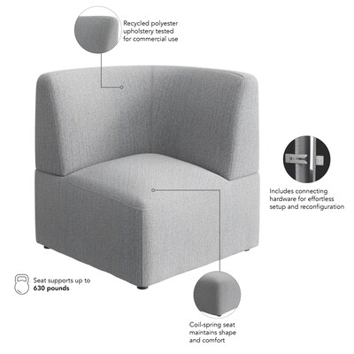 Bush Business Furniture Assemble Modular Corner Lounge Chair, Fog Fabric (ASM330FGF-03)