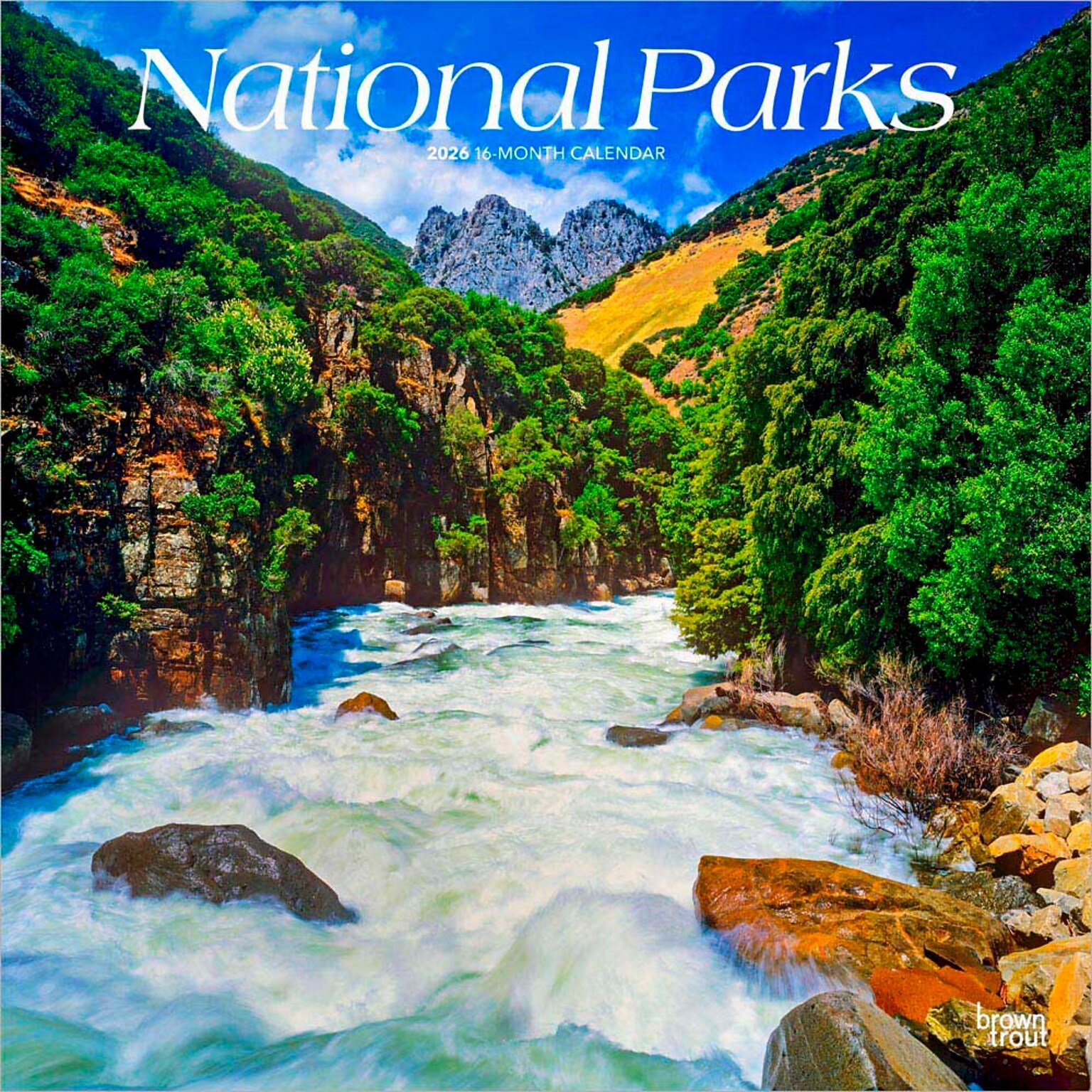 2026 BrownTrout National Parks 12 x 12 Monthly Wall Calendar (9798330704804)
