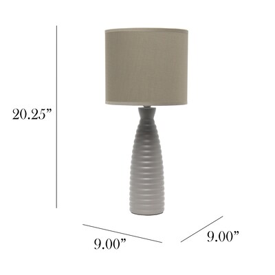Simple Designs Alsace Bottle Table Lamp, Taupe (LT2076-TAU)