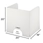 Classroom Products Foldable Cardboard Freestanding Privacy Shield, 20"H x 20"W, White, 20/Box (2020 WH)