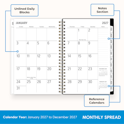 2027 Blue Sky 5" x 8" Weekly & Monthly Planner, Green (164029)