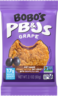Bobos PB&Js Gluten-Free Oat Bar Variety Pack, 2.1 oz., 20 Bars/Box (810-D)