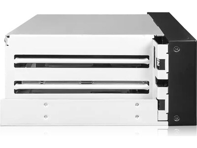 Icy Dock FatCage 2.5"/3.5" SATA Hard Drive Enclosure, SSD/HDD, Black/Silver (MB901SPR-B R1)