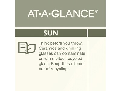 2025 AT-A-GLANCE Recycled 15" x 12" Monthly Wall Calendar, Green/Black (PMG77-28-25)