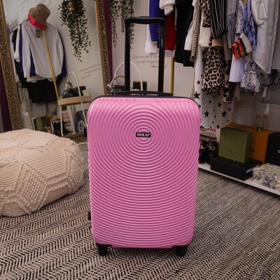 DUKAP Inception 29.29" Hardside Suitcase, 4-Wheeled Spinner, TSA Checkpoint Friendly, Pink (DKINC00L-PNK)