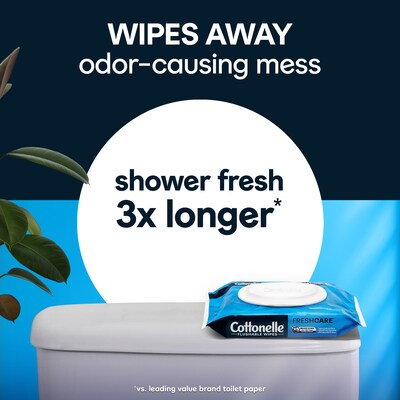 Cottonelle Flushable Toilet Paper Wipes, 42 Wipes/Pack, 2 Pack (35970)