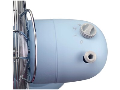 Good Housekeeping Oscillating Desk Fan, 3-Speed, Silver/Light Blue (92608)