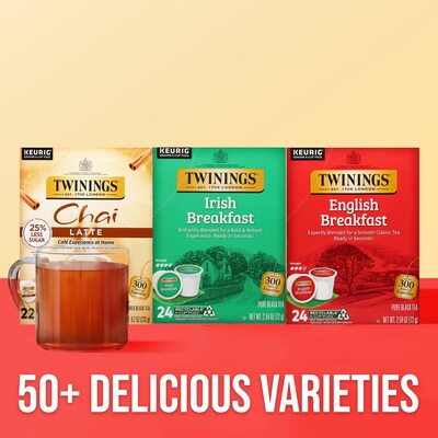 Twinings Irish Breakfast Black Tea, Keurig® K-Cup® Pods, 24/Box (TNA87303)