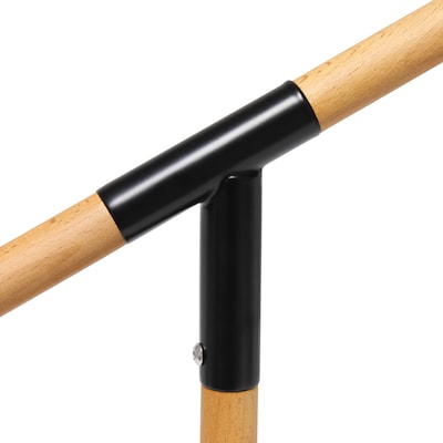 Simple Designs Black Matte and Wooden Pivot Desk Lamp (LD1059-BLK)