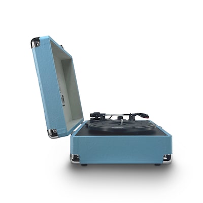 Victor Metro Plus Bluetooth Suitcase Turntable 3-Speed Vinyl Record Player with Speakers, Turquoise (VSRP-850B-TQ)
