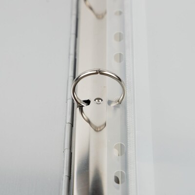JAM Paper Plastic Binder Pocket, 3-Hole Punched, Clear, 3/Pack (218VB1CLX3)