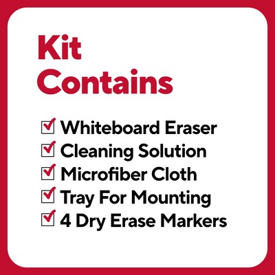 TRU RED™ Pen Dry Erase Kit, Fine Tip, Assorted, 4/Pack (TR61743/TR56941)