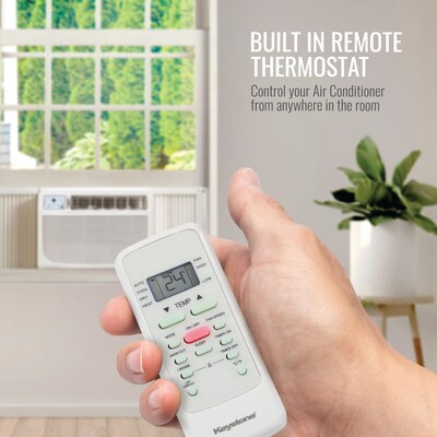Keystone 25,000/24,700 BTU 230V Window/Wall Air Conditioner with Follow Me LCD Remote Control, White (KSTAW25C)