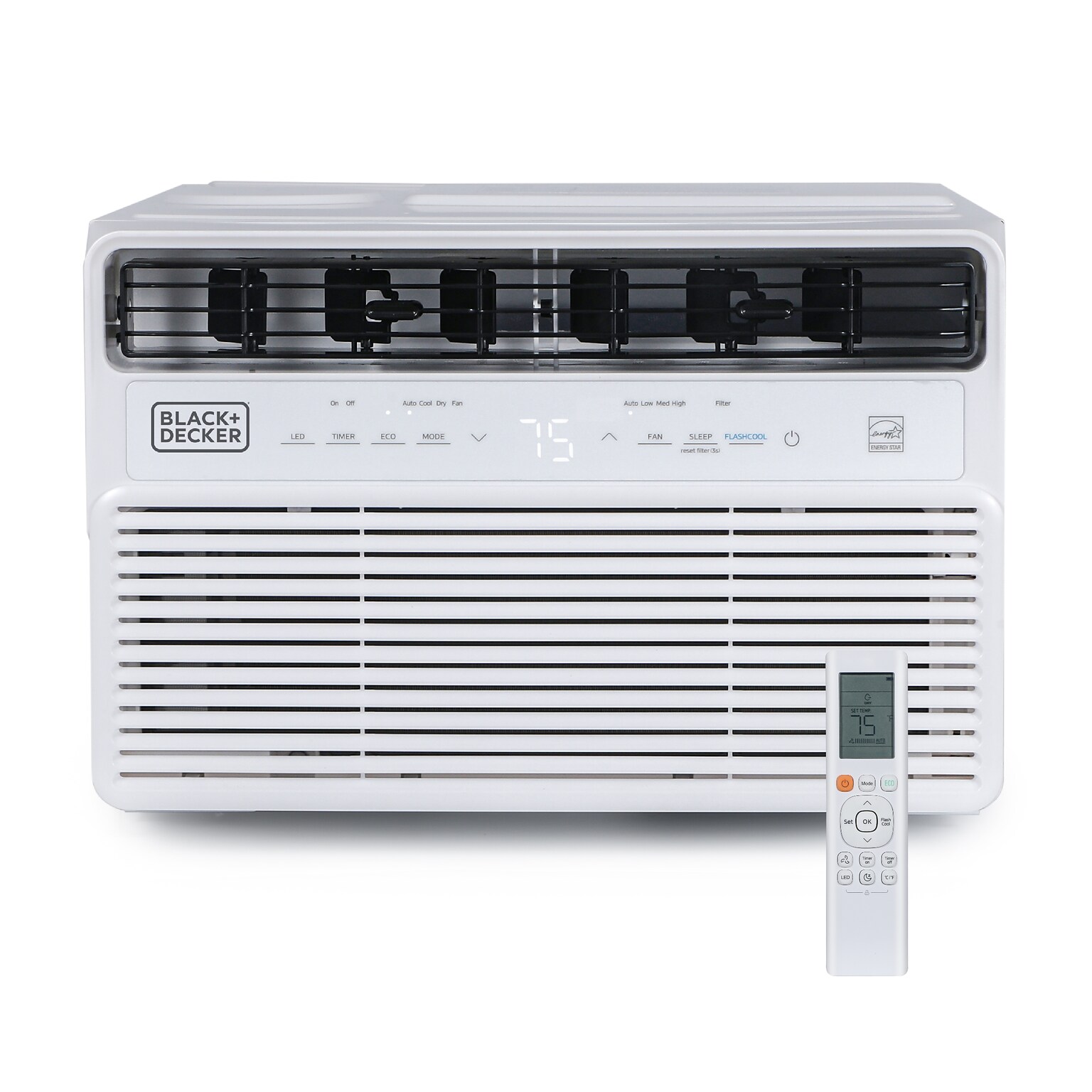 Black & Decker Energy Star 115-Volt 10,000 BTU Window Air Conditioner with Remote, White (BD10NWES)