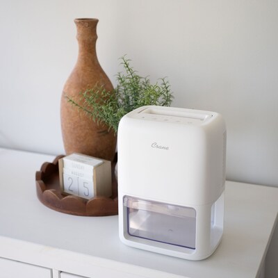 Crane 1-Pint Portable Dehumidifier, Covers up to 200 sq. ft., White (EE-1003)