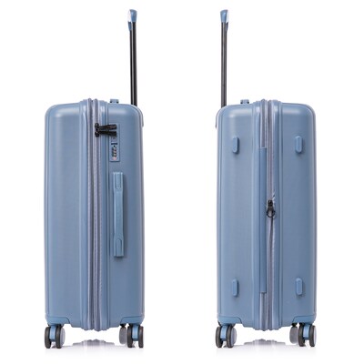 DUKAP Airley 25.79" Hardside Suitcase, 4-Wheeled Spinner, TSA Checkpoint Friendly, Blue (DKAIR00M-BLU)