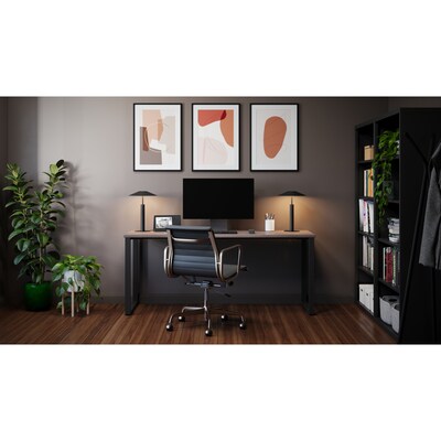 Hirsh Computer and Office Desk, 72" x 30", Black/Weathered Charcoal (23985)