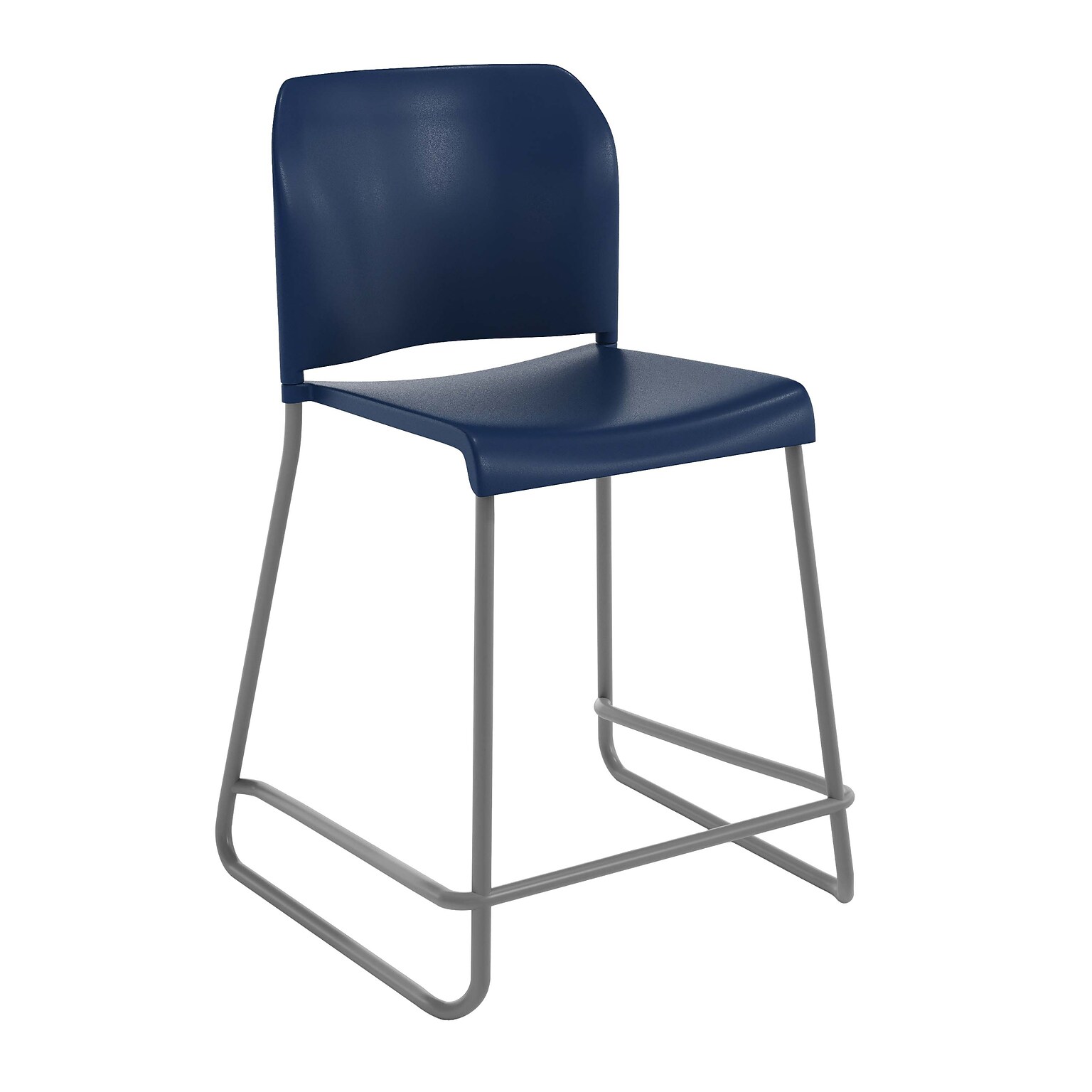 Flash Furniture Hercules Kenai Classic Plastic Stacking Full Back Counter Stool, Navy (RUT239AHCSNV)
