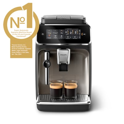 Philips 3300 Automatic Espresso Machine, Black/Chrome (EP332690)
