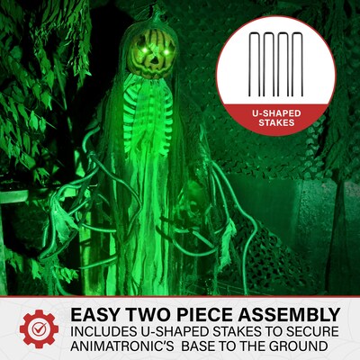 Haunted Hill Farm Lifesize Animatronic Pumpkin Man (HHPUMP-8FLSA)