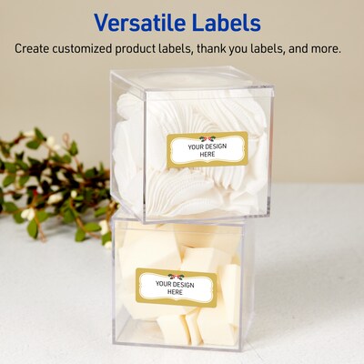 Avery Rectangle Multipurpose Labels, 1" x 2-5/8", White, 160/Pack (19479370467)