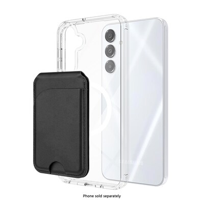 SaharaCase Venture Wallet for Galaxy A16 5G, Shock Absorbing, Clear/Scorpion Black (CP00723)