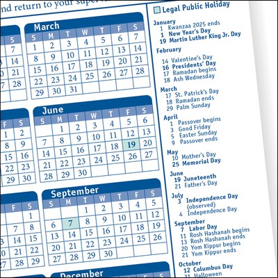 ComplyRight 2026 Time Off Request and Approval Form, 2-Part, 50 Forms/Pack (A0045)