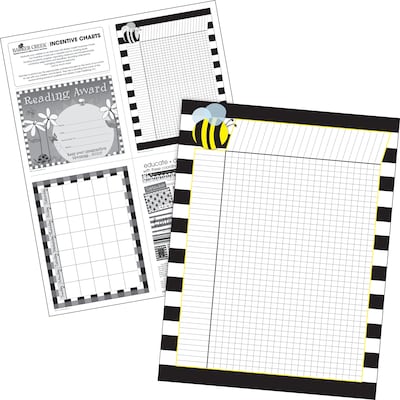 Barker Creek Elementary-Middle School Incentive Chart Set, 17" x 22", Assorted Colors, 4/Set (BC3735)