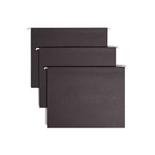 Smead Hanging File Folders, 1/5-Cut Adjustable Tab, Letter Size, Black, 25/Box (64062)