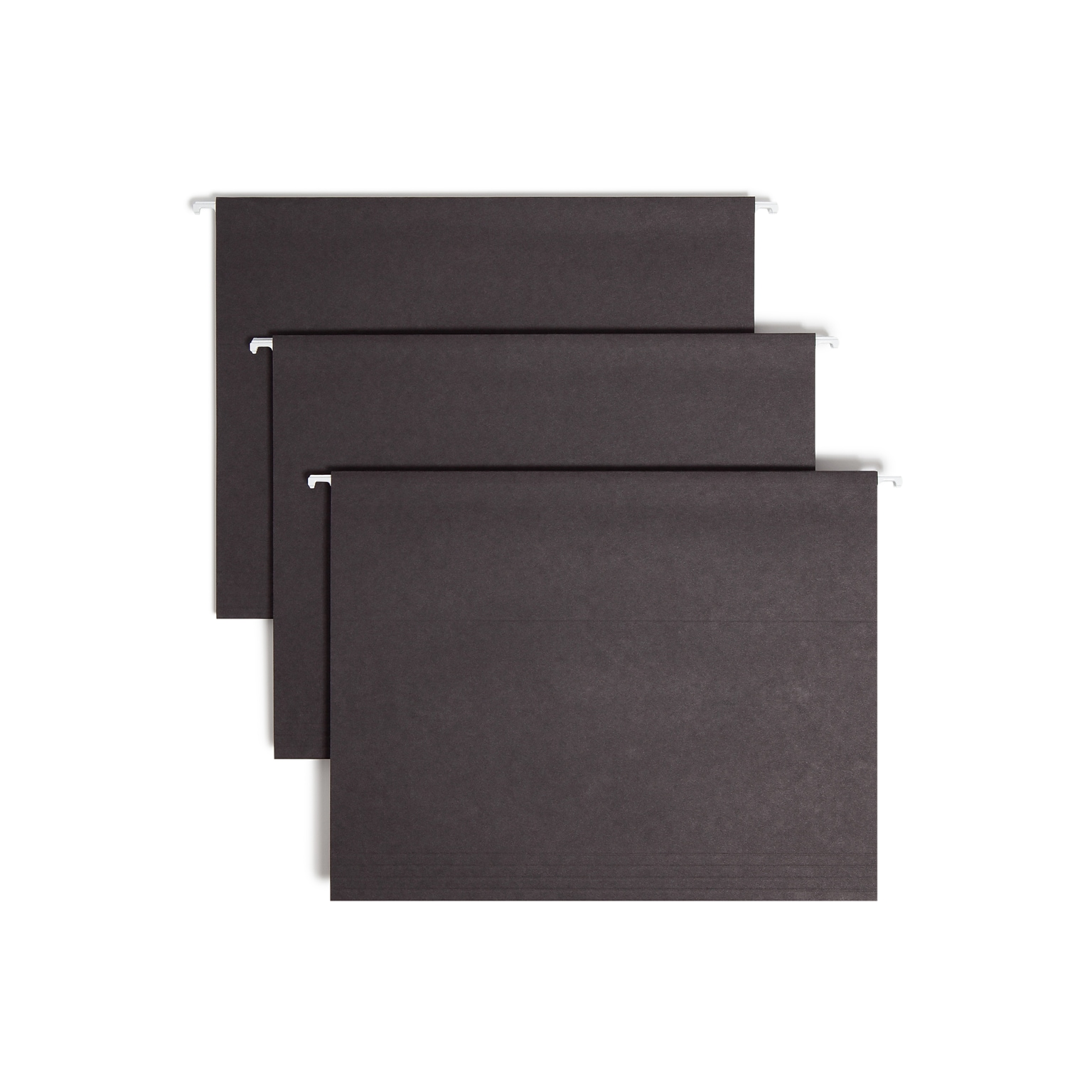 Smead Hanging File Folders, 1/5-Cut Adjustable Tab, Letter Size, Black, 25/Box (64062)