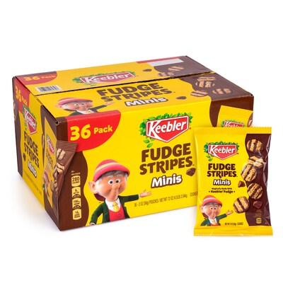 Keebler Fudge Stripes Mini Cookies, 72 oz., 36/Pack (220-02517)