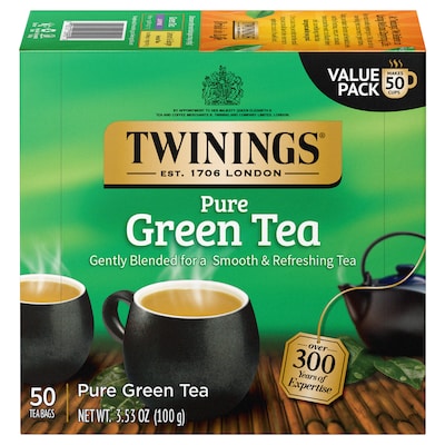 Twinings Green Tea Bags, 50/Box (F05789)