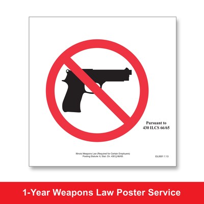 ComplyRight Weapons Law Poster Service, Illinois (U1200CWPIL)