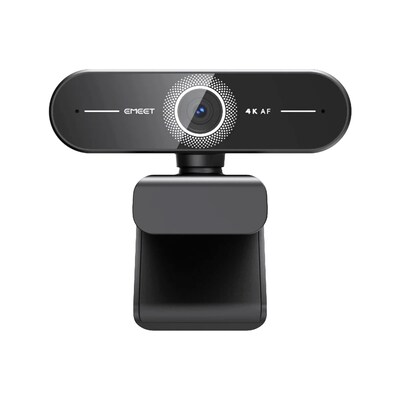 EMEET SmartCam HD 4K 3840 x 2160 WebCam, Tripod-Mount, Black (EMC6EU-LD)