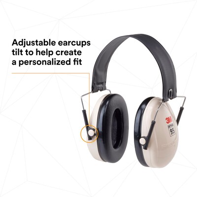 Peltor Optime 95 Folding Over-the-Head H6F/V Earmuffs, NRR 95 dB, Beige (MMMH6FV)
