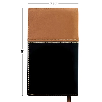 2027 Excello Brands 3.5" x 6" Weekly & Monthly Planner, Faux Leather Cover, Brown/Black (ORY27-PKPN36-BN)