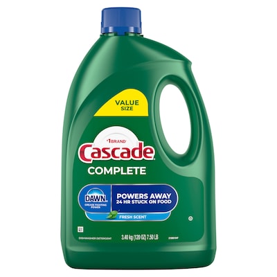Cascade Complete Dishwashing Detergent Gel, Fresh Scent, 120 oz., 4/Carton (53987)